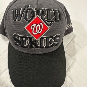 Washington Nationals World Series Gray and Black Cap